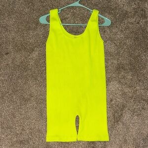 Neon Yellow Sleeveless Jumpsuit